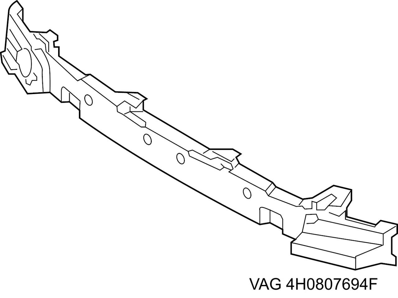 Энергопоглотитель переднего бампера VAG 4H0807694F цена, от 126.46 USD