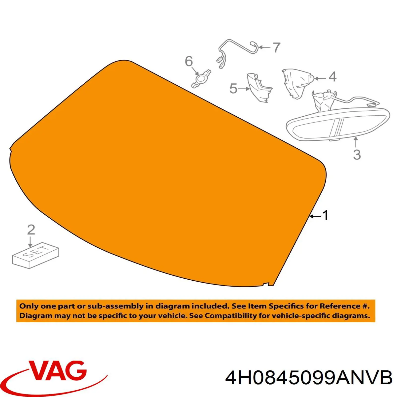 Автомобильные стекла VAG 4H0845099A