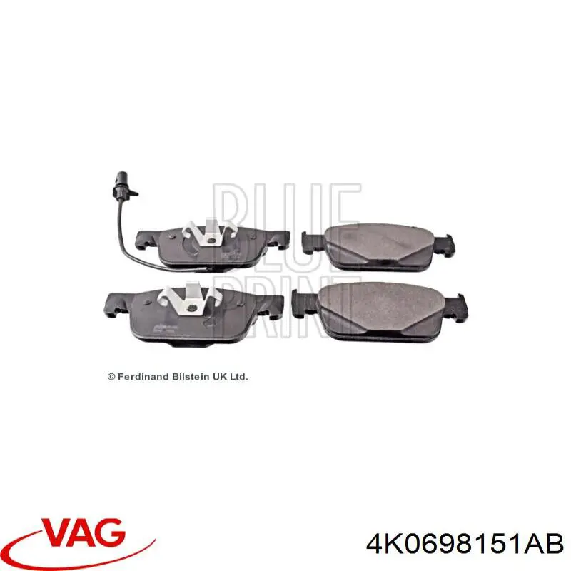 Купить 4K0698151AB VAG Колодки тормозные
