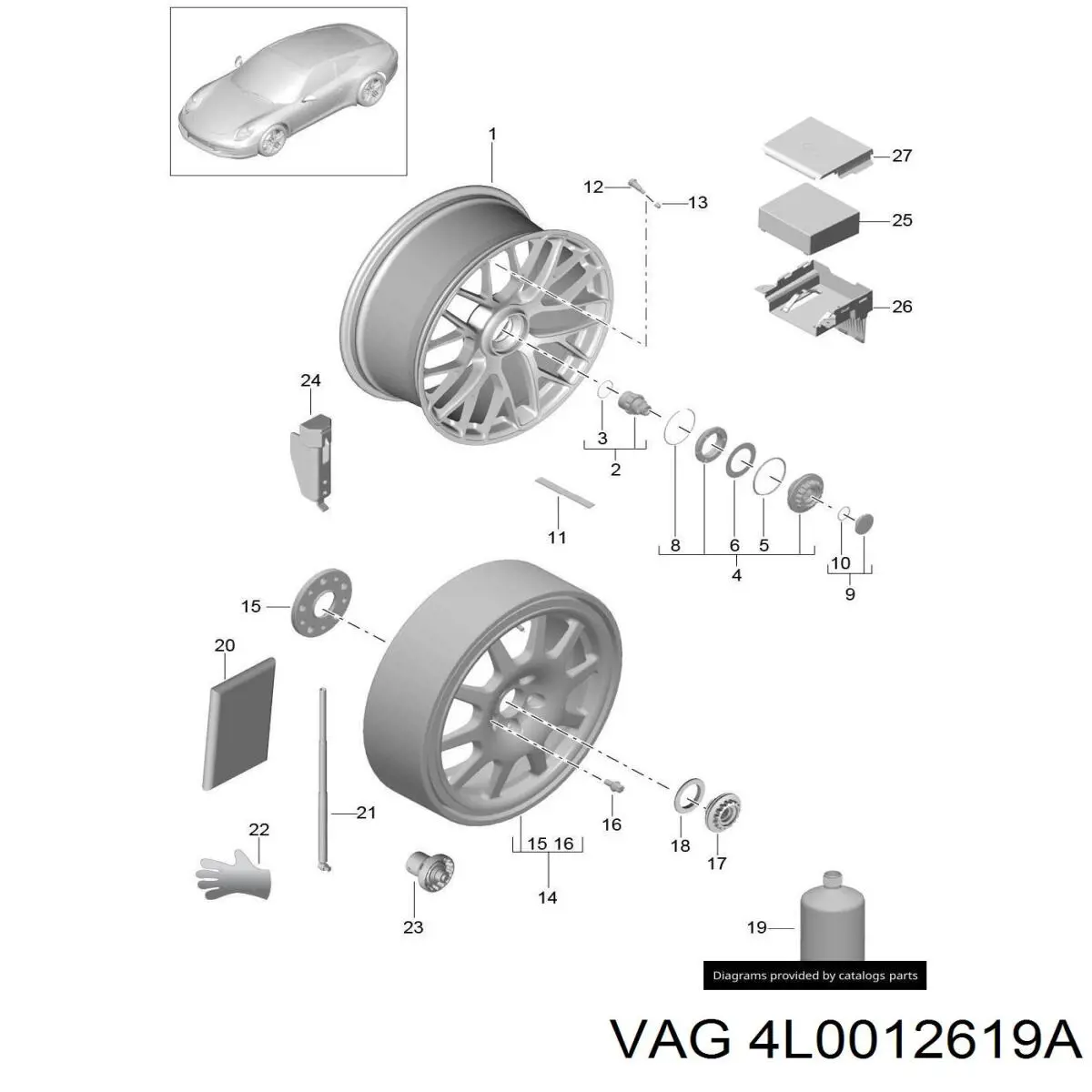Герметик для шин 7L6012619 VAG