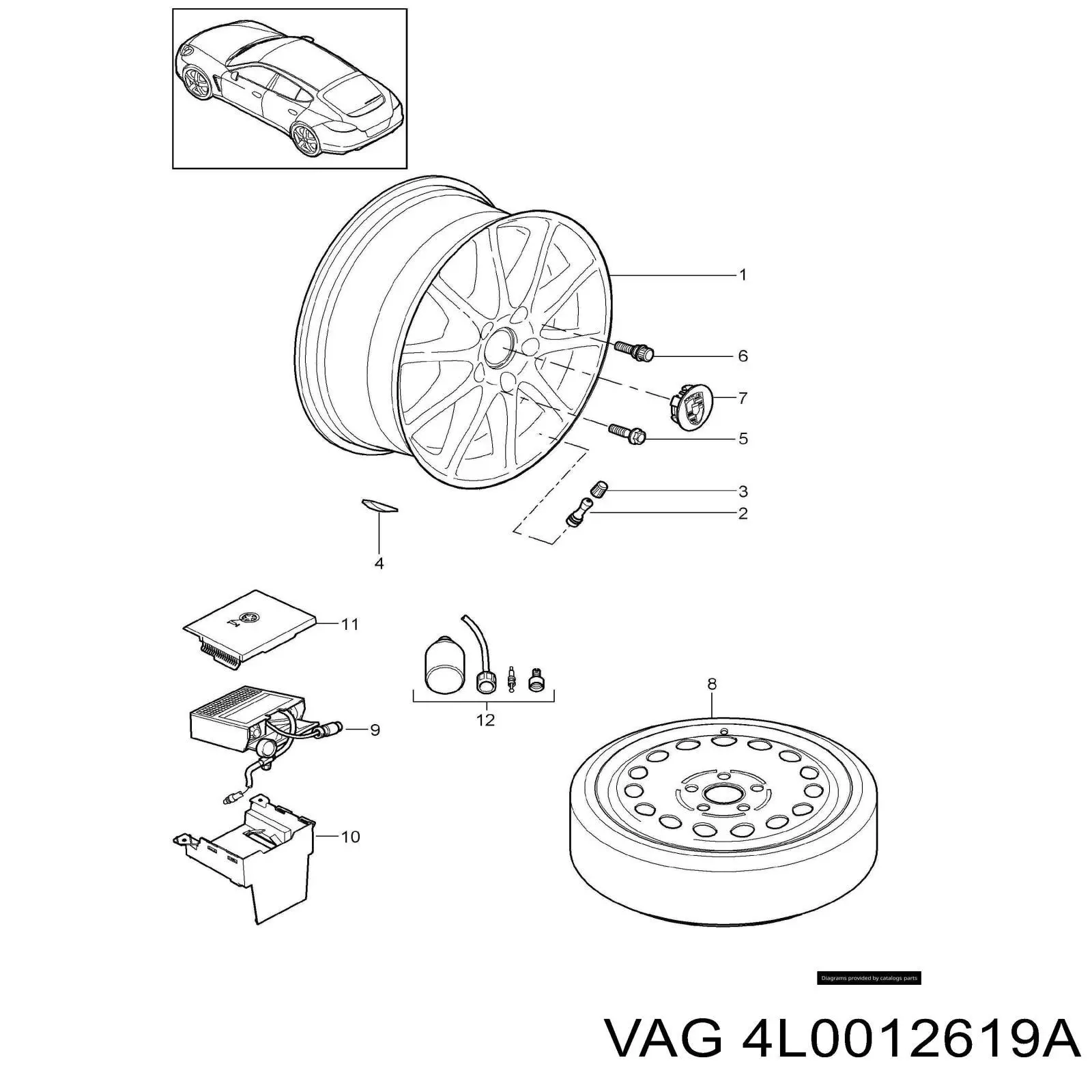 Герметик для шин 4L0012619A VAG