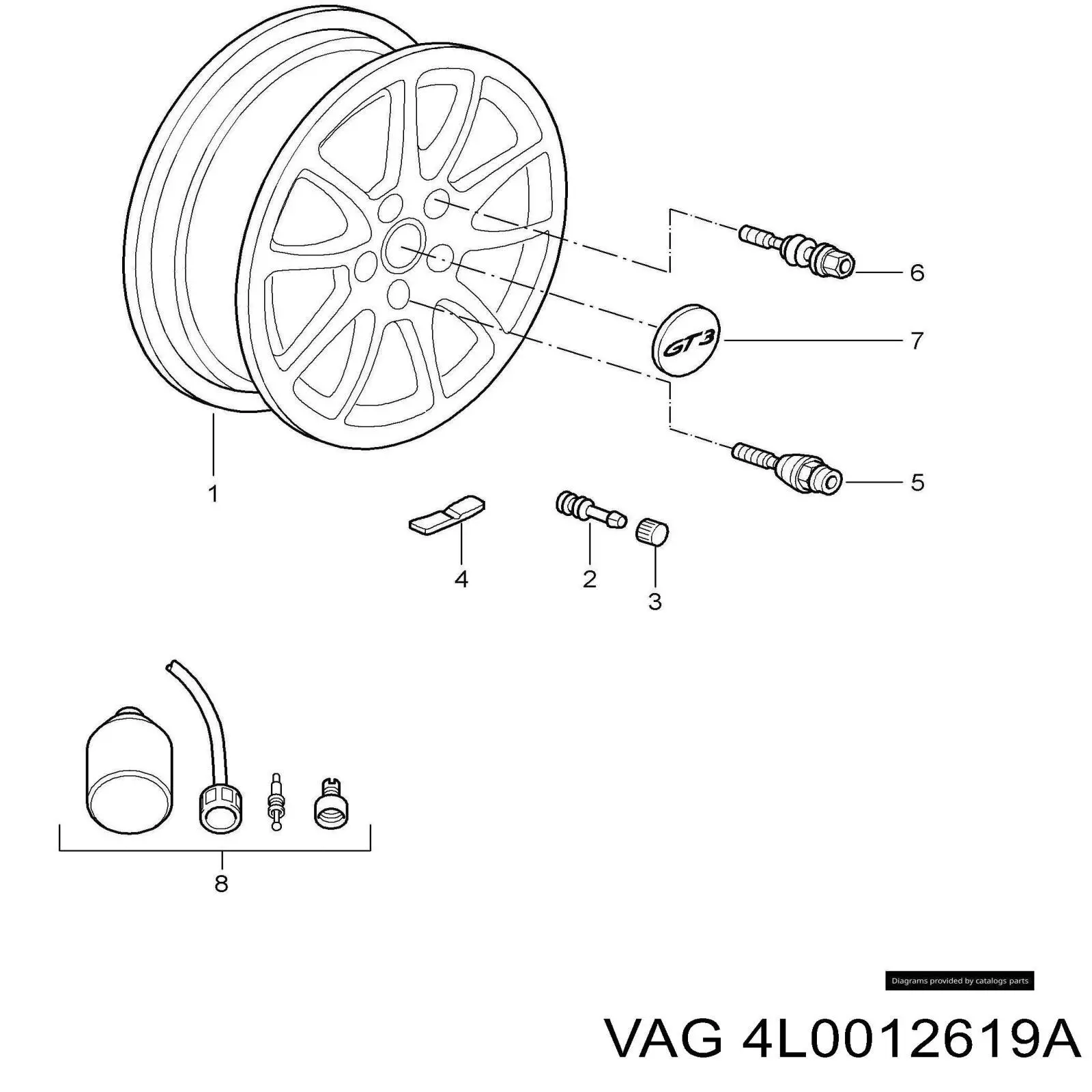 Колёсный герметик VAG 7L6012619 цена, от 20.32 USD