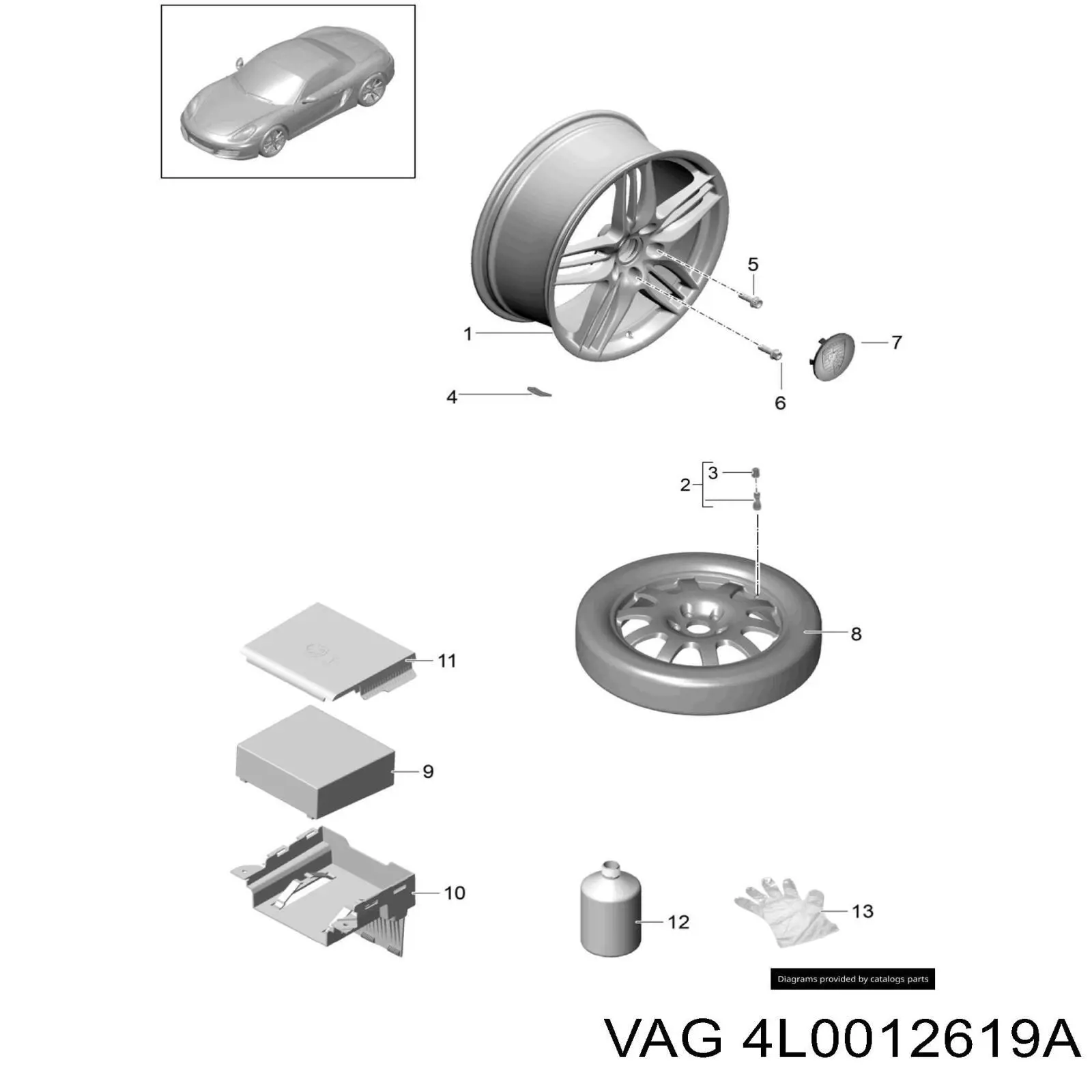 Купить 7L6012619 VAG Антипрокол для ремонта и накачки шин