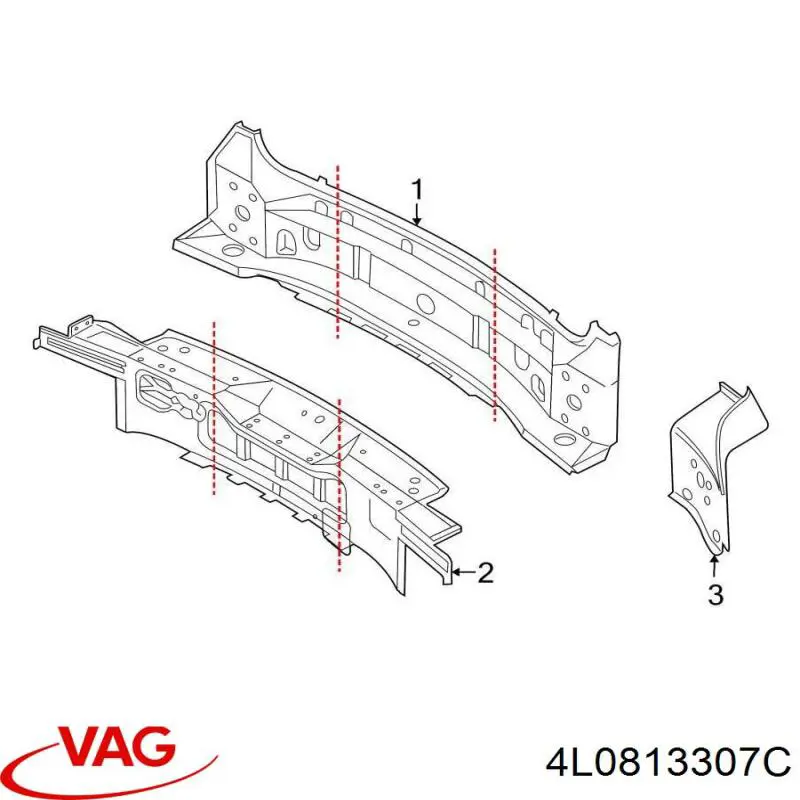 Painel traseiro da seção de bagagem para Audi Q7 (4L)