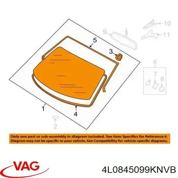 4L0845099KNVB VAG Автостекло