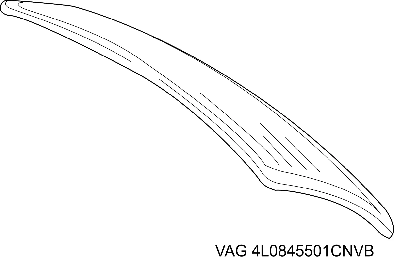 4L0845501C VAG vidro de porta-malas de 3ª/5ª porta traseira (de tampa de alcapão)