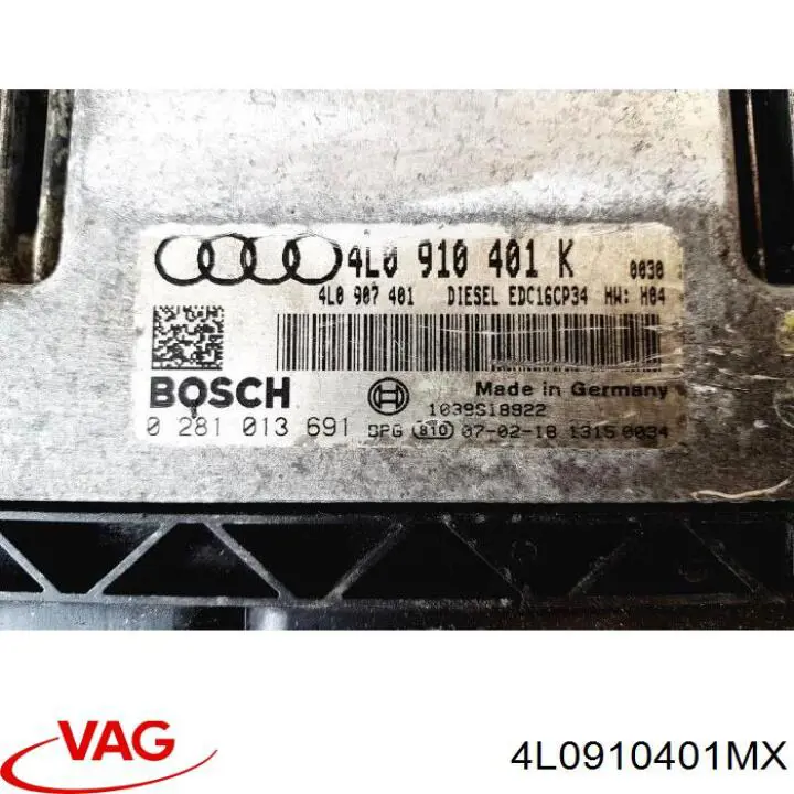 4L0910401MX VAG módulo de direção (centralina eletrônica de motor)