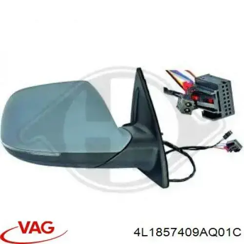 Левое боковое зеркало 4L1857409AQ01C VAG