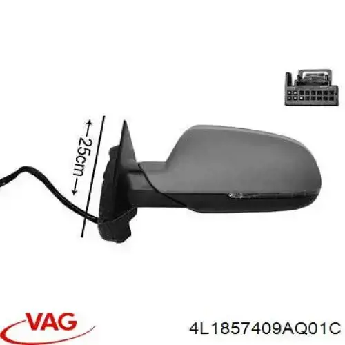 4L1857409AQ01C VAG Левое боковое зеркало