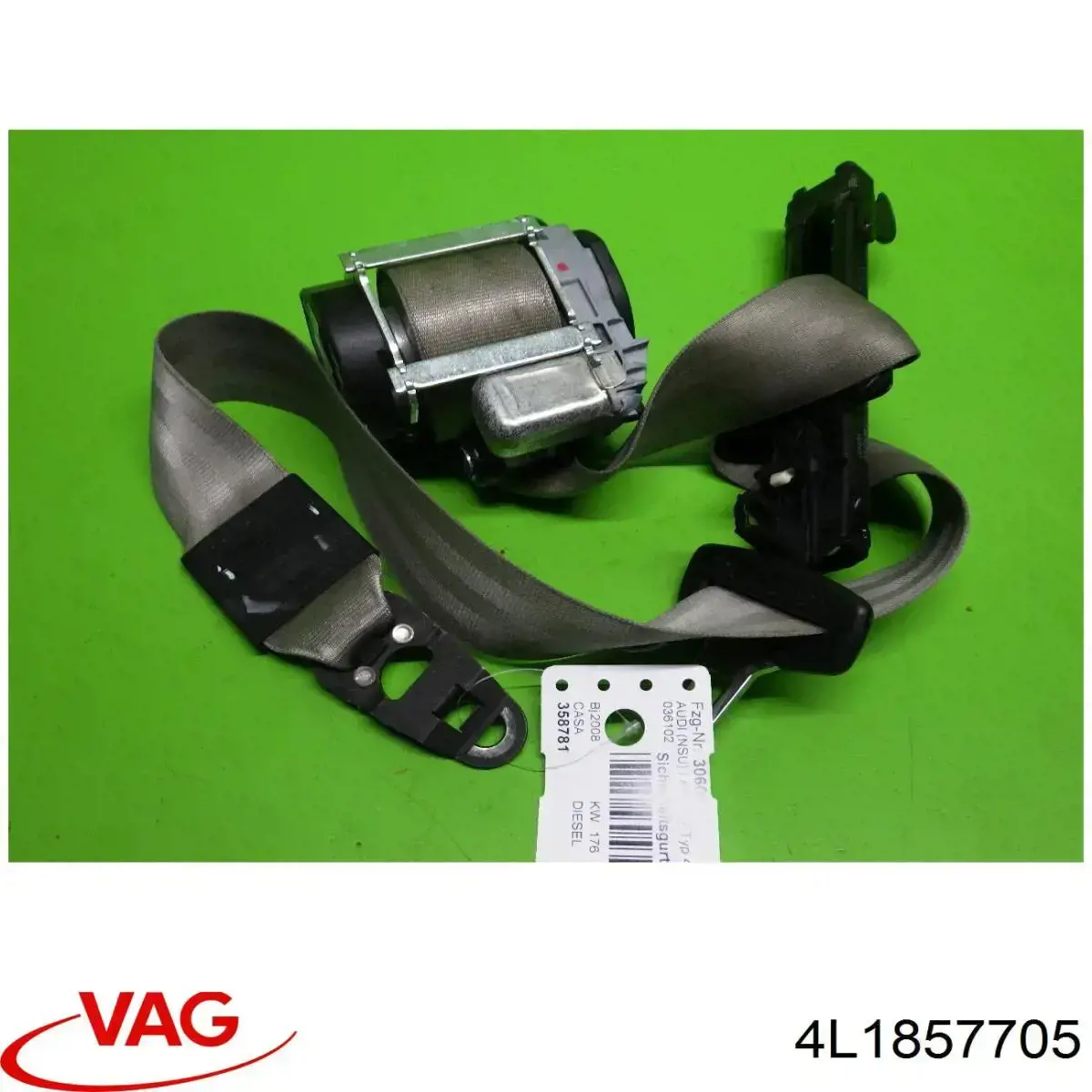 Ремень безопасности передний левый VAG 4L1857705 цена, от 43.45 USD