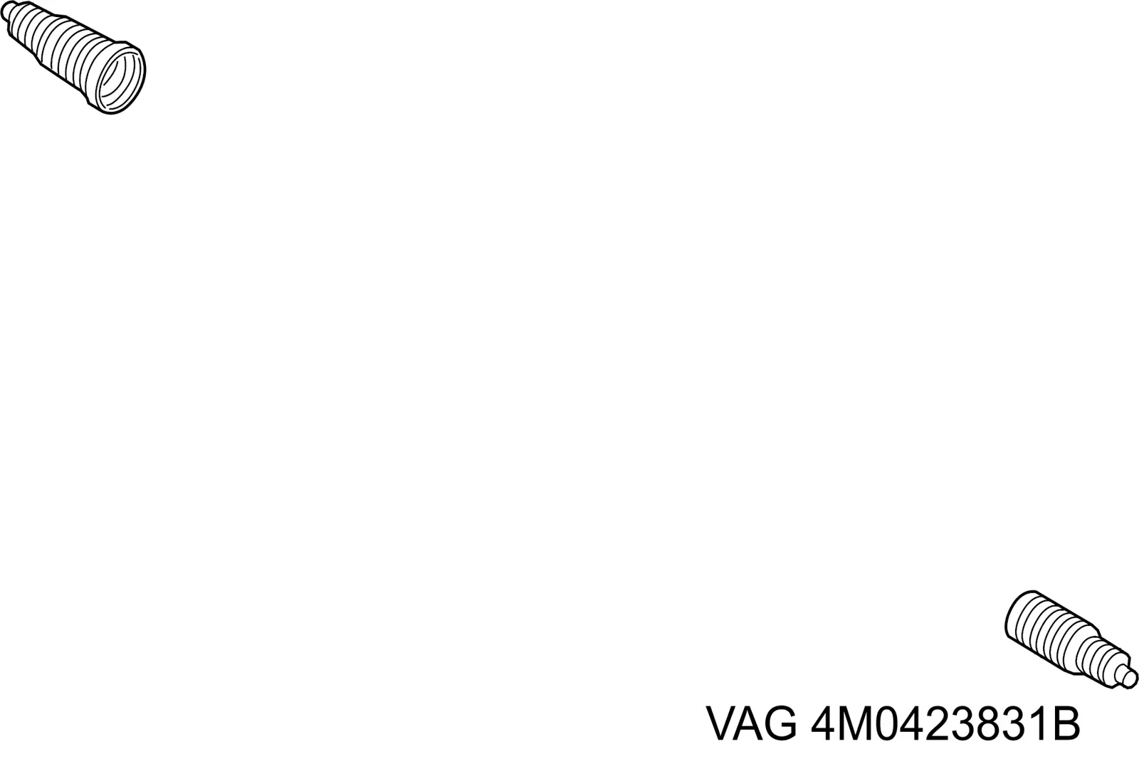 4M0423831B VAG bota de proteção do mecanismo de direção (de cremalheira)