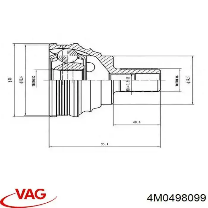 4M0498099 VAG Наружная граната