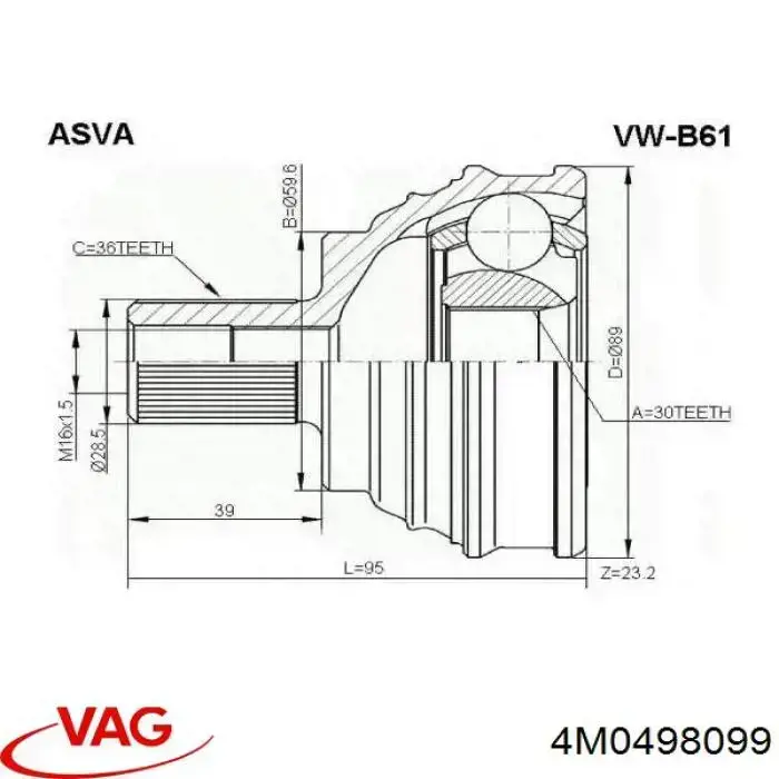 Граната колесная VAG 4M0498099 цена, от 42.33 USD
