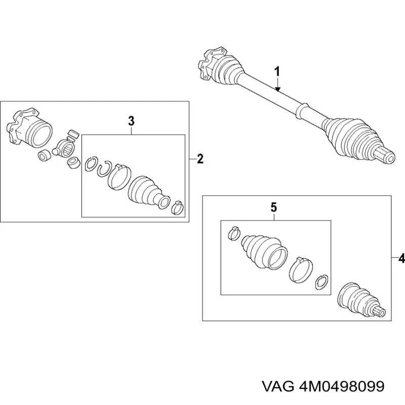 ШРУС наружный передний 4M0498099 VAG