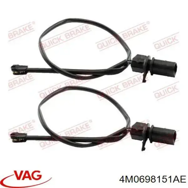 4M0698151AE VAG sapatas do freio dianteiras de disco