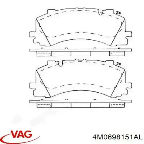 Колодки VAG 4M0698151AL цена, от 80.33 USD