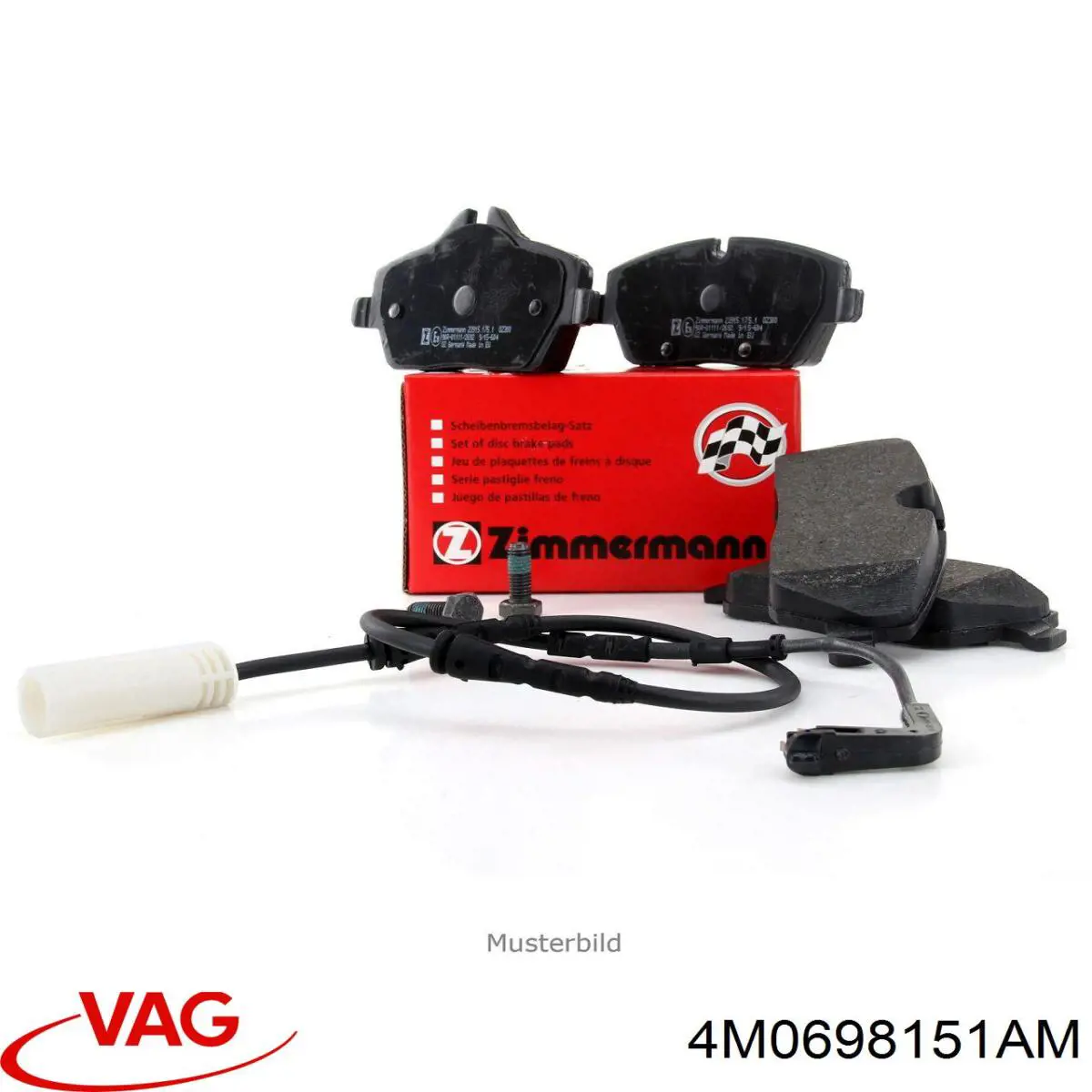 4M0698151AM VAG Sapatas do freio dianteiras de disco