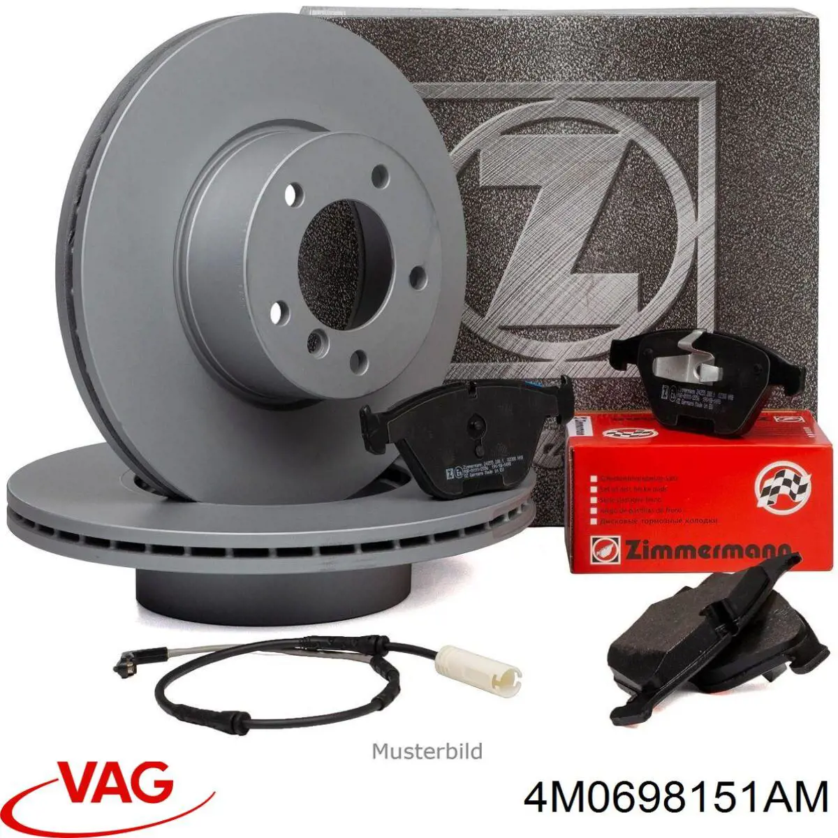 Sapatas do freio dianteiras de disco VAG 4M0698151AM