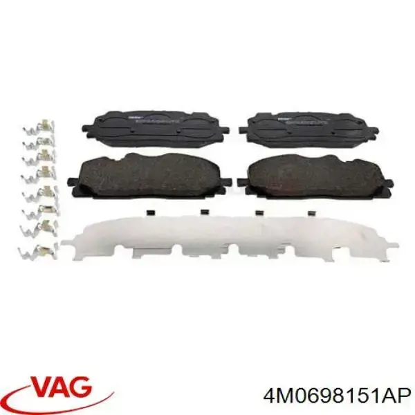 4M0698151AP VAG Sapatas do freio dianteiras de disco