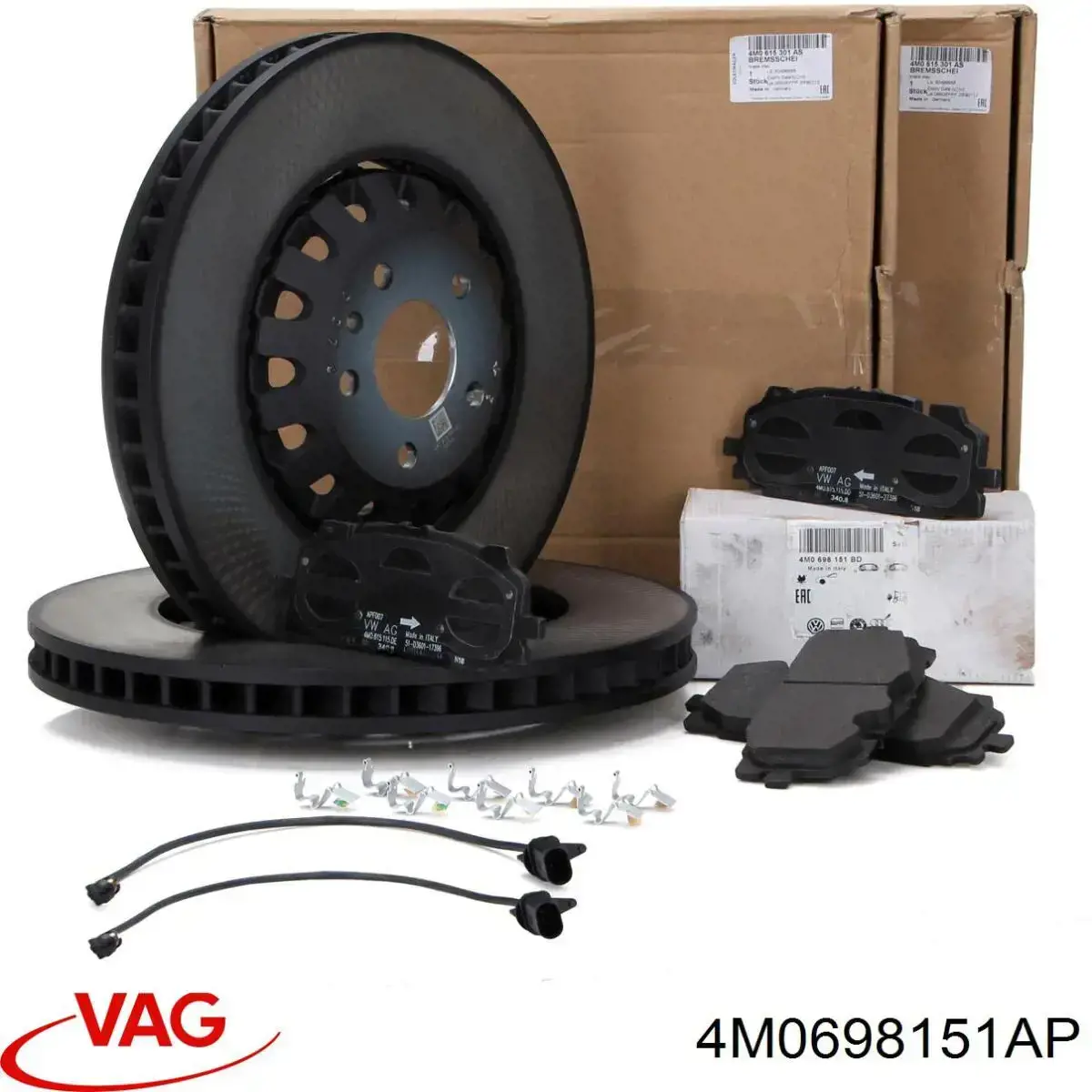 Sapatas do freio dianteiras de disco VAG 4M0698151AP preço, a partir de 123,67 USD