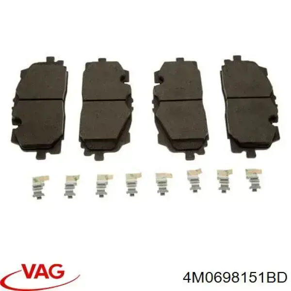 Передние тормозные колодки 4M0698151BD VAG