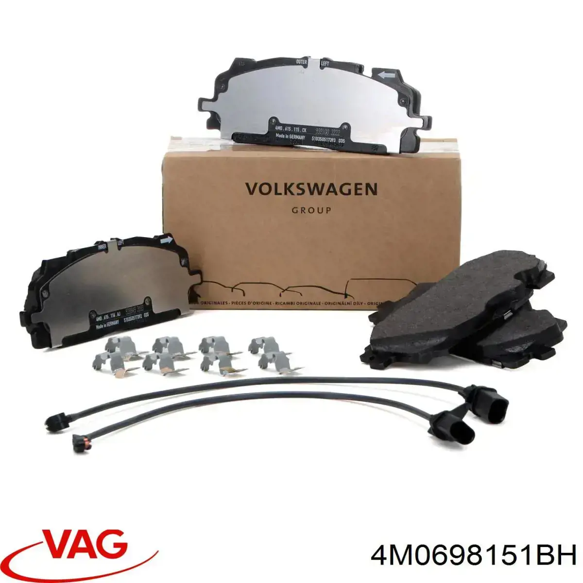 Compre 4M0698151BH VAG Sapatas do freio dianteiras de disco