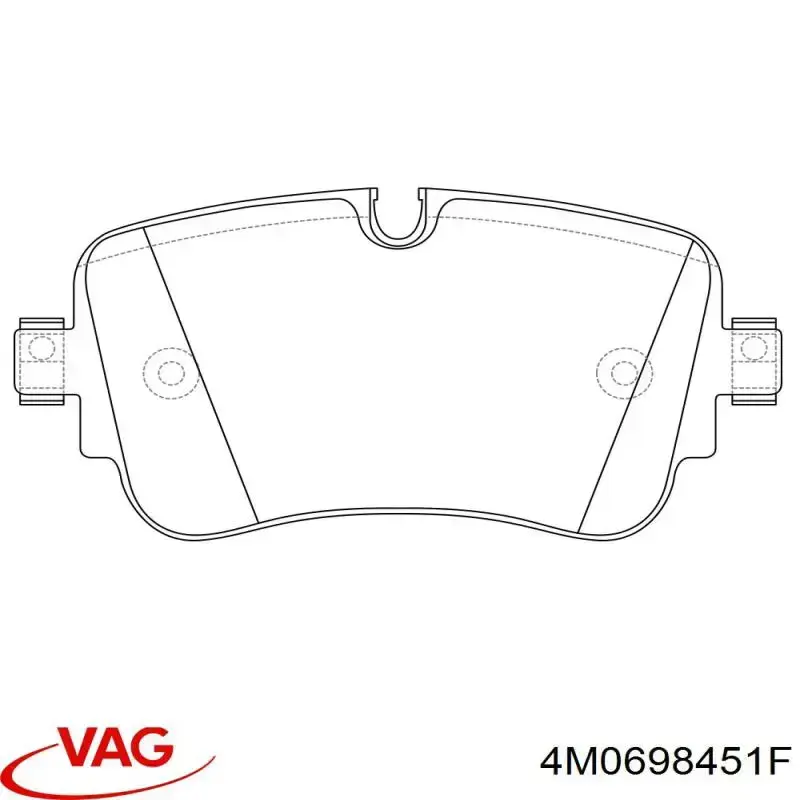 Задние тормозные колодки 4M0698451F VAG