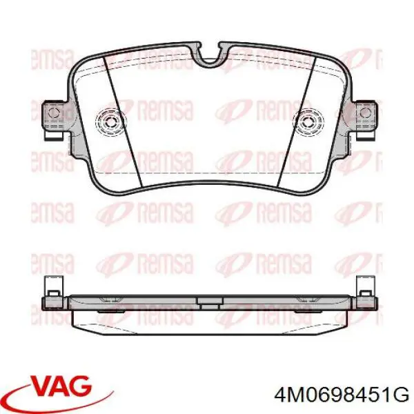 Колодки дисковые  VAG 4M0698451G цена, от 75.94 USD