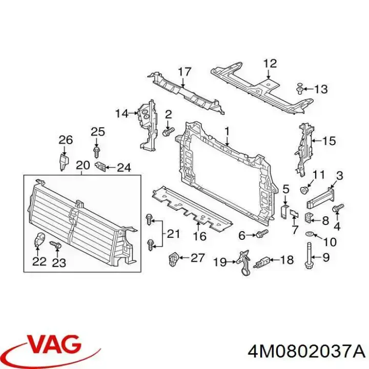 Кронштейн усилителя переднего бампера FPS FP1220947 цена, от 45.94 USD