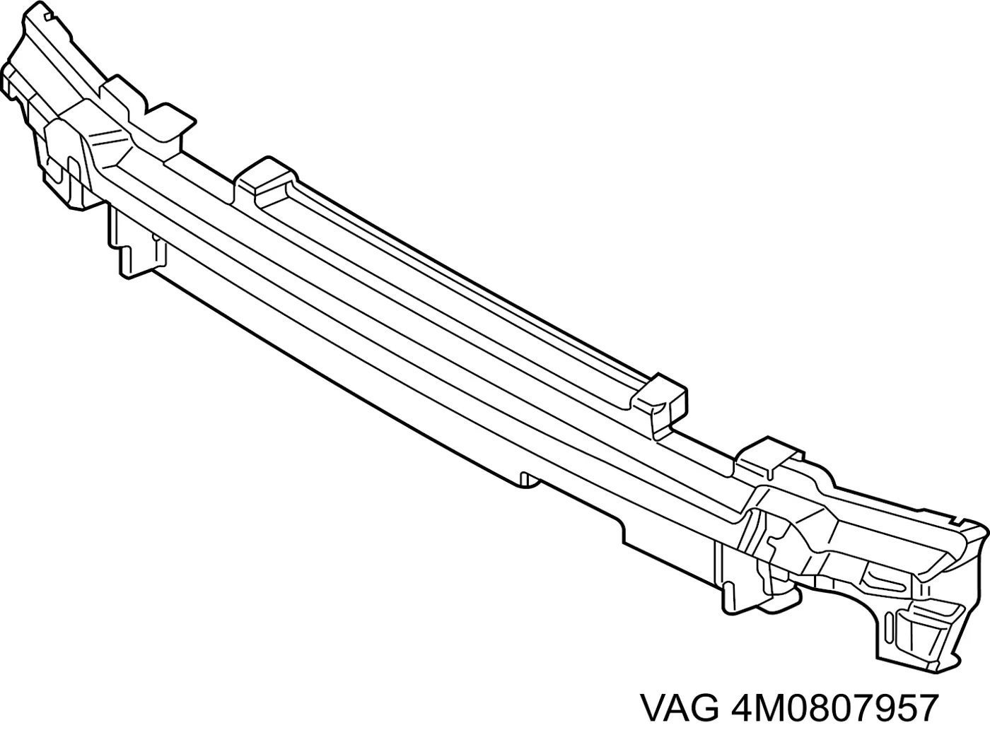 Накладка передней панели (суппорта радиатора) верхняя VAG 4M0807957 цена, от 21.56 USD