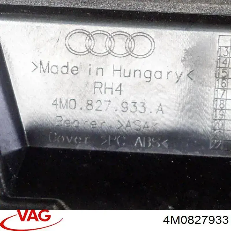 Спойлер крышки багажника VAG 4M0827933B цена, от 38.01 USD