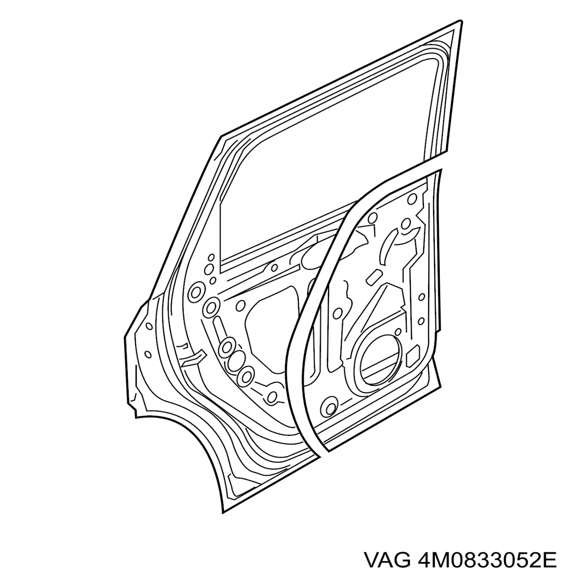Дверь пассажирская задняя правая VAG 4M0833052E цена, от 468.54 USD
