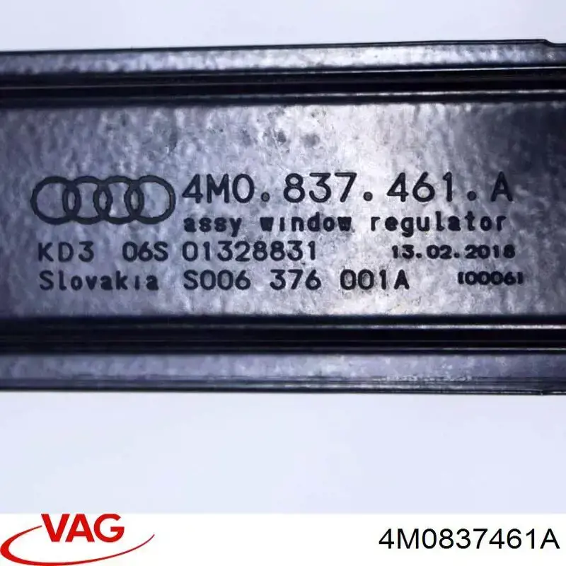 Механизм стеклоподъемника водительской двери Audi Q7 внедорожник (4MB, 4MG, 4MQ) (2015 - 2026) цена, от 12.74 USD