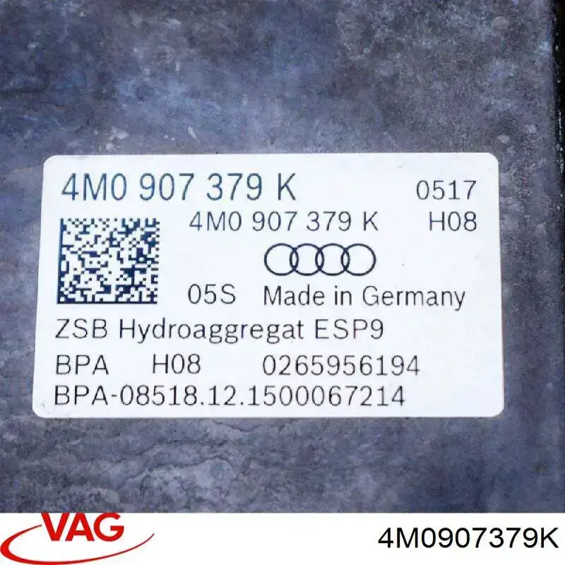 Гидроблок АБС VAG 4M0614517M цена, от 240.72 USD