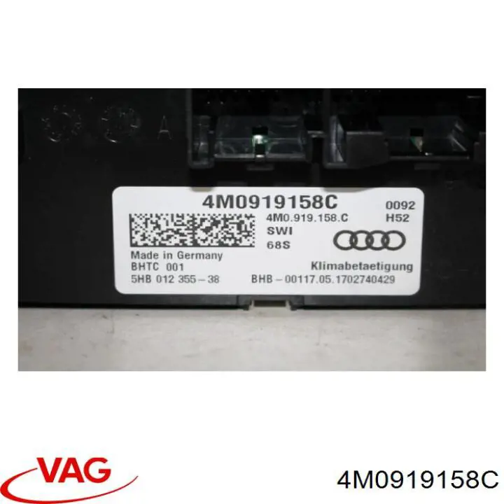 Купить 4M0919158C VAG Блок управления печкой