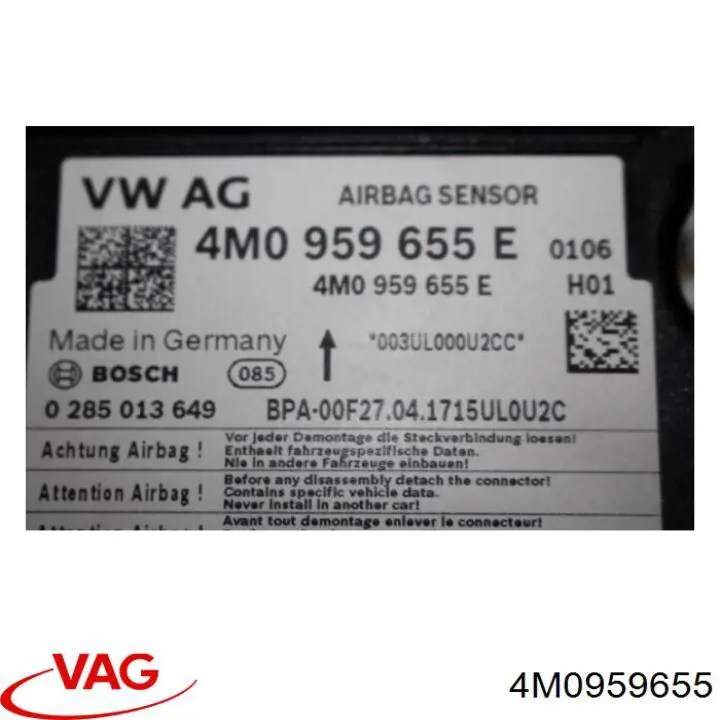 Блок управления airbag VAG 4M0959655 цена, от 107.69 USD