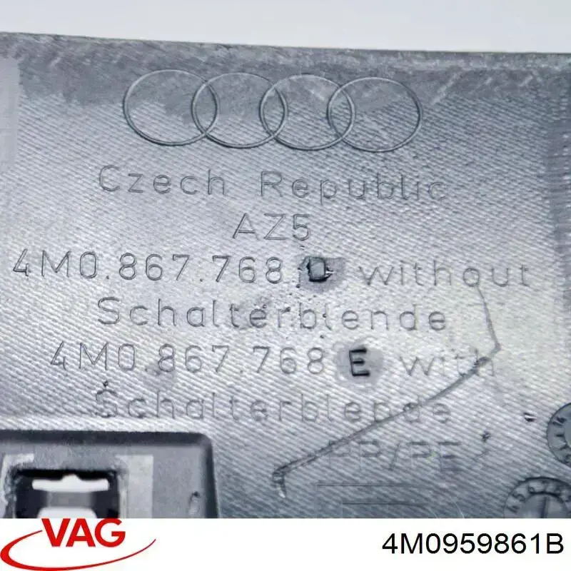 Блок кнопок механизма регулировки сиденья 4M0959861B VAG