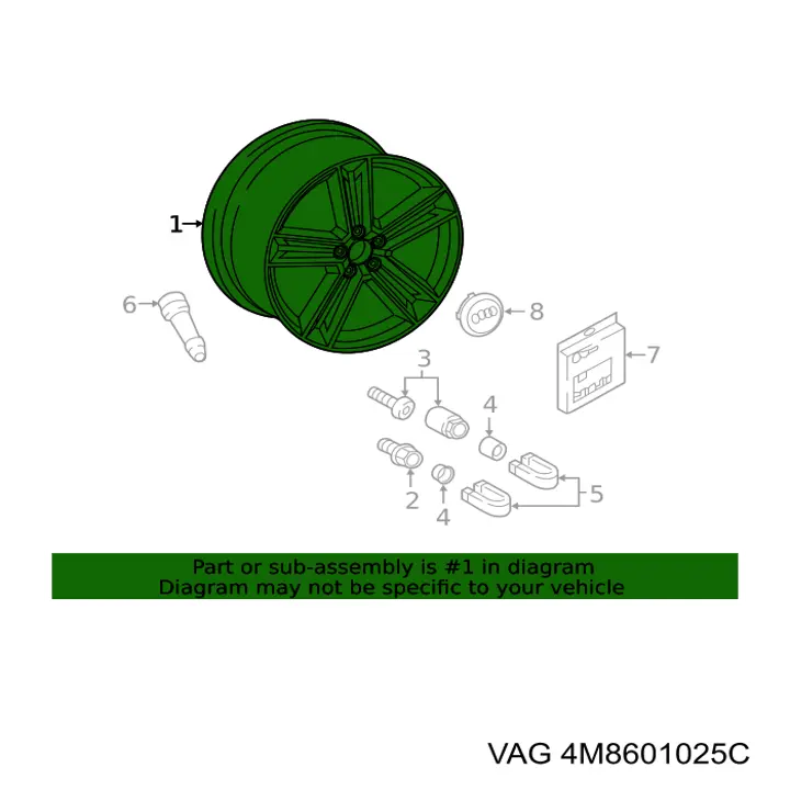 Купить 4M8601025C VAG Диски колесные