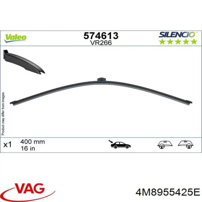 дворник заднего стекла VAG 4M8955425E цена, от 21.96 USD