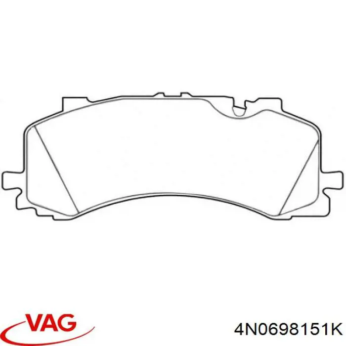 Передние тормозные колодки 4N0698151K VAG