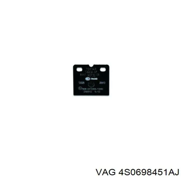 Задние тормозные колодки 4S0698451AJ VAG