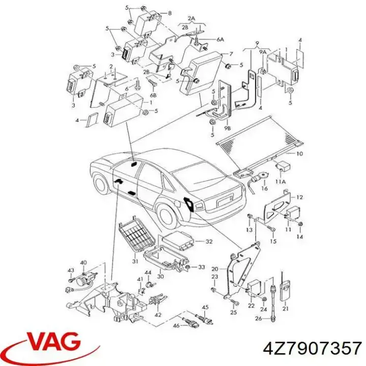 Купить 4Z7907357 VAG Модуль управления (ЭБУ) светом фар