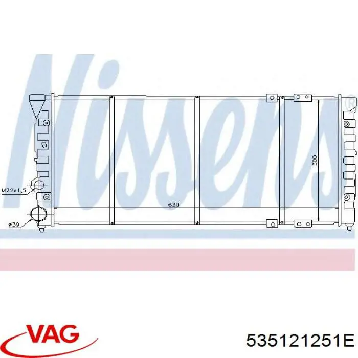 535121251E VAG Радиатор основной
