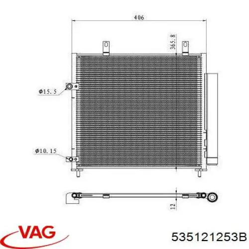 535121251 VAG Radiador original y equivalente