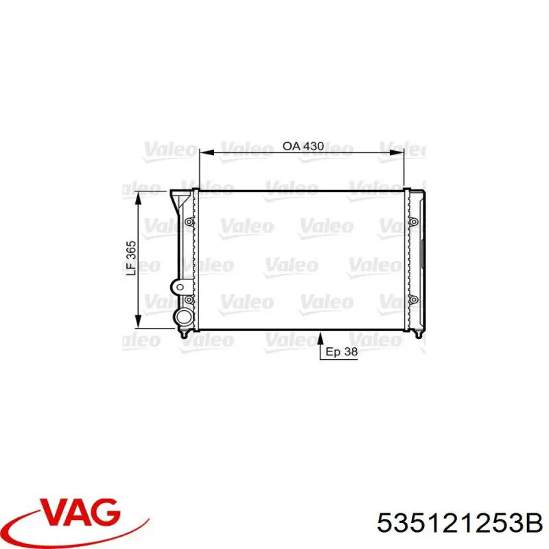 Радиатор 535121251C VAG