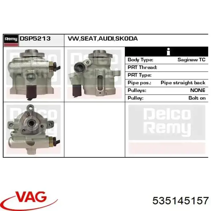 Купить 535145157 VAG Насос рулевого управления