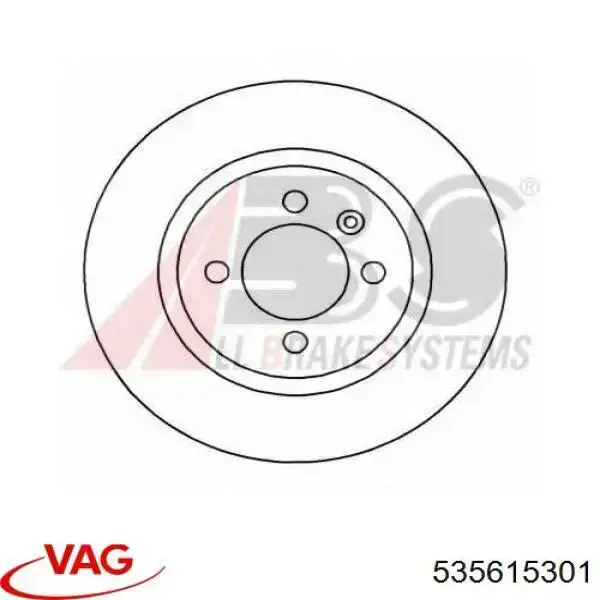 Тормоз дисковый передний VAG 535615301 цена, от 43.87 USD