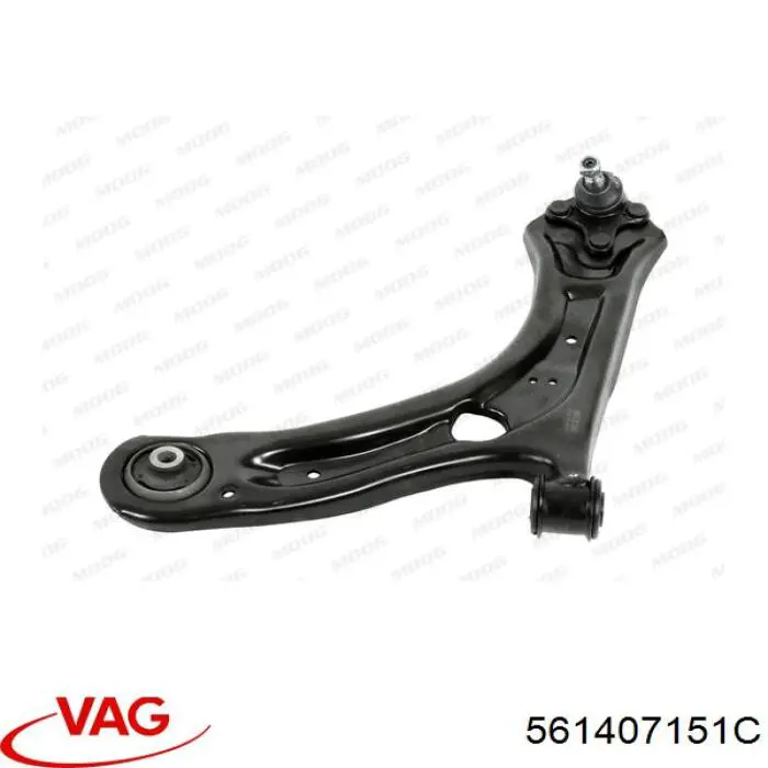 Левый рычаг передней нижней подвески VAG 561407151C цена, от 39.14 USD