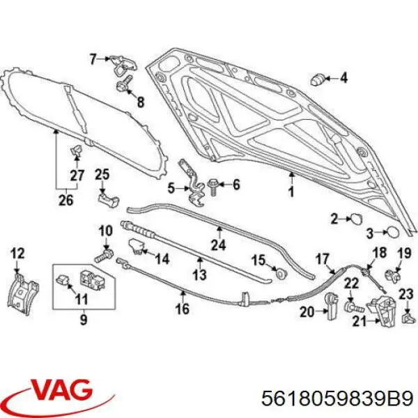  VAG 5618059839B9 цена, от 27.43 USD
