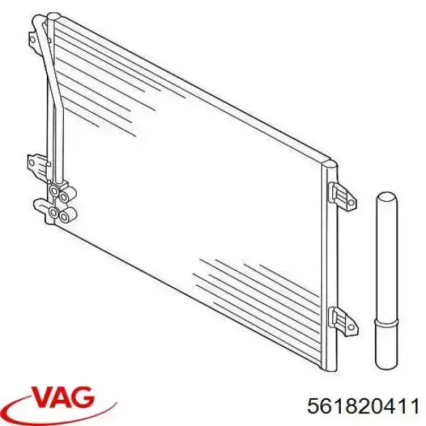 Конденсатор кондиционера VAG 561820411 цена, от 63.34 USD